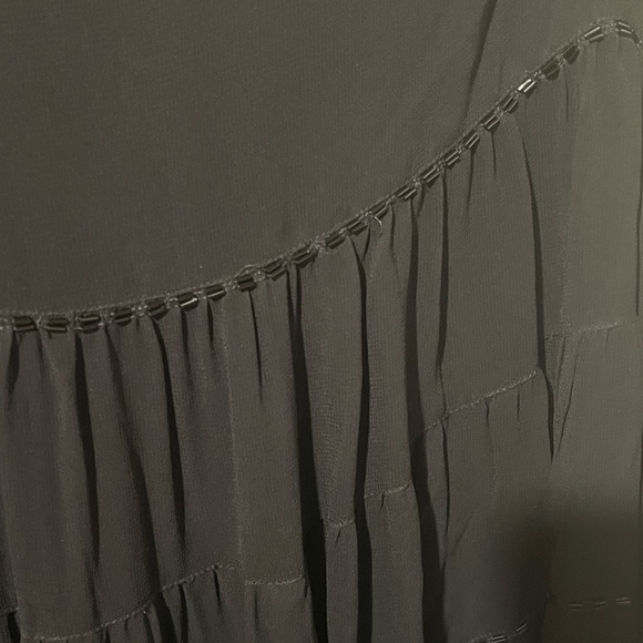 Avenue Women Skirt Size 18/20 Lined Flowy Tiered Side Zip Beaded - Picture 3 of 3